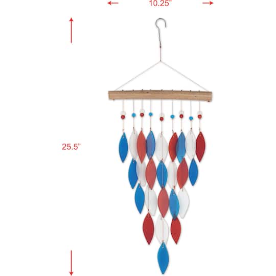 Sunset Vista Designs® Bali Hand-Crafted Americana Seaglass Waterfall Chime